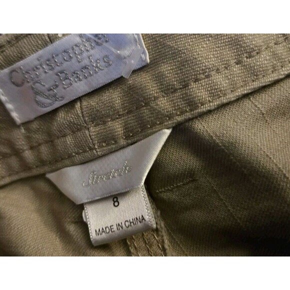 Christopher & Banks Khaki Beige Cotton Maxi Skirt Stretch Long Modest Women Sz 8 - Picture 6 of 10